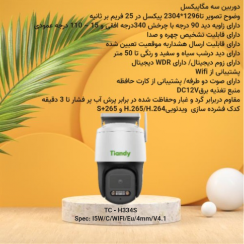 معرفی دوربین مینی اسپیددام TC-H334S